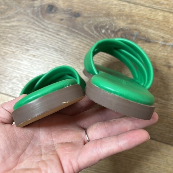 French Connection Shore Green Flat Strappy Sandals Size 7 - Picture 6 of 9